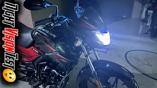 New Hero Glamour 125 2024 Model Night Visibility Test 😯  2024 New Glamour 125 Led Light Test🔥 [upl. by Askwith448]