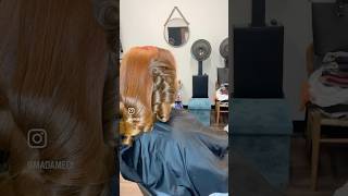 Ginger hair color youtubeshorts gingerhair silkpressandtrimonnaturalhair [upl. by Styles]