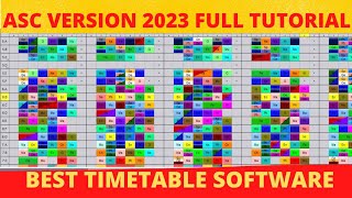 Best TimeTable Generating Software For Schools and Colleges I ASC TUTORIAL I VERSION 2023 [upl. by Sapienza]