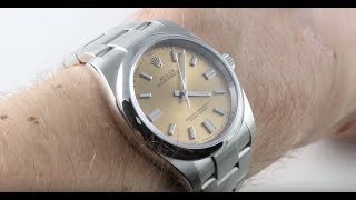 Rolex Oyster Perpetual 36 WHITE WINE DIAL 116000 Luxury Watch Review [upl. by Naval264]