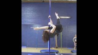 Pole Moves Splits Practice  Russian Trapped and Banana splits [upl. by Brote]