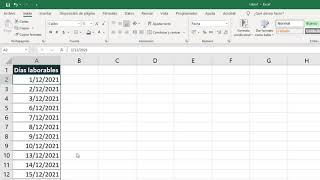 generar fechas habiles  Excel [upl. by Kolosick162]