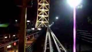 Riding Top Thrill Dragster at Night [upl. by Eddra]