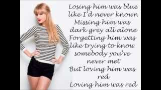 Taylor Swift Red with Lyrics [upl. by Salomon]