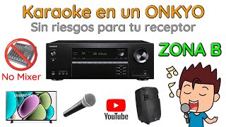 Cómo poner un KARAOKE en un receptor AV sin mezcladora mixer [upl. by Ayrb]