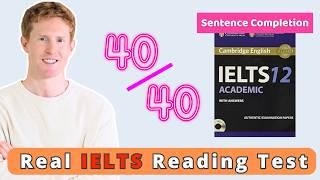 IELTS Reading  Get full marks in Sentence Completion tasks [upl. by Rochkind]