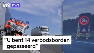 Vrachtwagens blijven weekendverbod op viaduct van Vilvoorde overtreden [upl. by Rosamund]