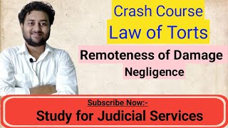 Remoteness of Damage  Negligence  law of Torts  Law of Torts Lecture [upl. by Icnarf]