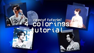 4 COLORINGS TUTORIAL capcut tutorial  YourMina [upl. by Nylatsyrc]