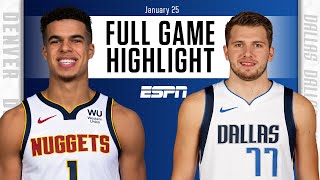 Denver Nuggets vs Dallas Mavericks FULL GAME HIGHLIGHTS  NBA on ESPN [upl. by Katzman935]