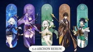 New Update Archon reruns in 50 to 52 shenhe tartaglia and ganyu appearance genshin impact [upl. by Cobb]