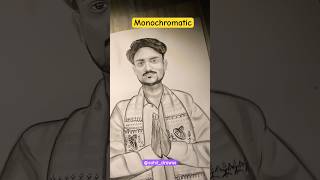 Monochromatic Portrait artistvlog art artwork arts artistic portrait portraitart [upl. by Bunow]