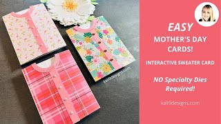 EASY Mothers Day Cards  Interactive Card  NO Special Dies Required mothersday cardmaking [upl. by Beitnes]