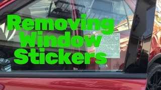 Removing Window Stickers risk management [upl. by Notwen]