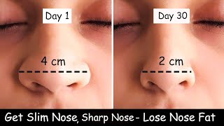 Lose Nose Fat  Get Slim Nose  Nose Reshaping Exercise  Nose Slimming  Sharp Nose  Nose Exercise [upl. by Ahsinrev]