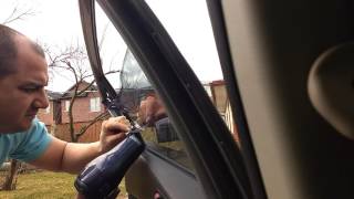 How to remove window tint very easy using just a hair dryer and a knife [upl. by Donadee875]