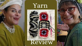 Redheart Granny Square Yarn Review [upl. by Doowrehs80]