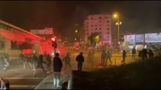 Benfica vs Dínamo Kiev  Noite de caos em Lisboa  Hooligans scene [upl. by Balfour]