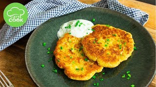 Knusprige Linsenbratlinge mit Tzatziki  Einfaches vegetarisches Rezept [upl. by Asille447]