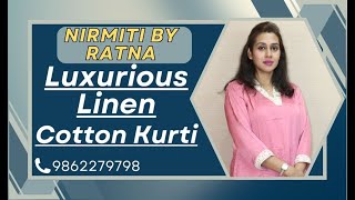 Nirmiti By Ratna  Luxurious Linen Cotton Kurti  EPI36 [upl. by Leander764]