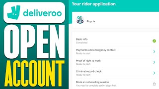 How To Open Deliveroo Rider Account In 2024 [upl. by Gauthier]