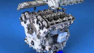 GM 2014 36L twinturbo V6 Build Animation [upl. by Earised]