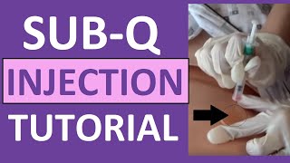 How to Give a Subq Subcutaneous Injection Shot [upl. by Hertberg]