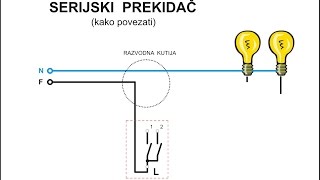 L07  Kako povezati SERIJSKI prekidac [upl. by Iadam]