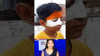 Indian flag painting on face  🇮🇳art  independence day face art  Happy independence day trending [upl. by Brout]