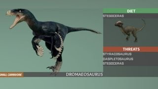 Dromaeosaurus Showcase  Dinosaur World Mobile [upl. by Ilanos]