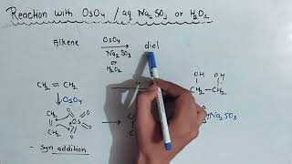 OsO4  aq Na2SO3 addition reaction ll Syn addition ll JEE and NEET ll Organic chemistry [upl. by Belva]