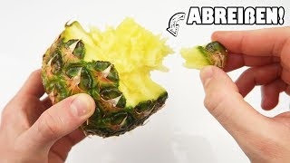 Ananas essen und schälen So isst man Ananas richtig  TRICK  Lifehax [upl. by Harobed680]