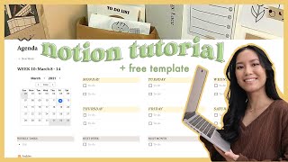 how to use notion 💻💡 notion setup tutorial  free template [upl. by Asalocin]