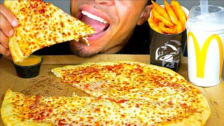 ASMR LITTLE CAESARS PIZZA TACO BELL NACHO CHEESE FRIES OREO MCFLURRY MUKBANG JERRY EATING NO TALKING [upl. by Ayot]