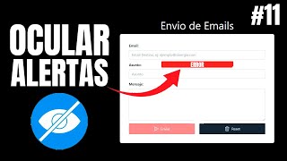 ✅ Ocultar Alertas si pasa la validación en los Formularios con JavaScript 11 [upl. by Hwang]
