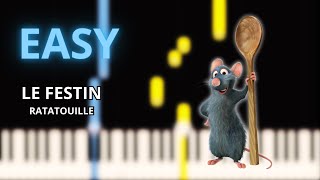 Le Festin  Ratatouille Theme EASY Piano Tutorial [upl. by Jahn]