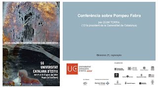 56a UCE Conferència sobre Pompeu Fabra [upl. by Norab]