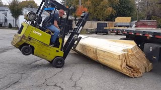 TOP Forklift Fails Compilation 2022  Dangerous Forklift Crashes  IDIOTS FORKLIFT DRIVER [upl. by Sutelc]