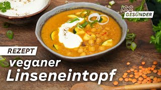 Rezept für Linseneintopf schnelles amp veganes Abendessen  AOK [upl. by Atinwahs]