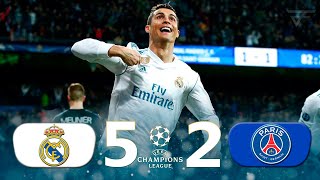 Real Madrid vs PSG 52 agg UCL 20172018  Round of 16  12 Leg  All Goals amp Highlights [upl. by Eirrok34]