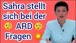 Sahra Wagenknecht stellt sich Zuschauerfragen von der ARD ausgewählt [upl. by Rosecan931]