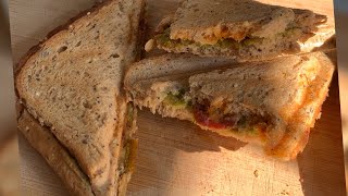 Quick delicious chorizo amp cheese sandwichGoan chutney with chorizo and cheeseQuick morning sandwic [upl. by Assiralc]