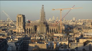 Timelapse  Léchafaudage de NotreDame de Paris [upl. by Assilrac]