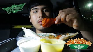 Eating WINGSTOP late night MUKBANG [upl. by Ssac647]