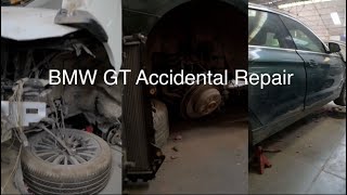 Bmw GT 3 seried major accidental repair [upl. by Nylaroc706]