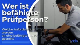 DGUV V3 Prüfung Welche Anforderungen muss eine befähigte Person erfüllen [upl. by Christmann]