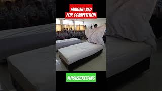 Making Bed untuk Latihan housekeeping makingbed towelart [upl. by Llemor]