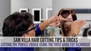 Cutting The Perfect Fringe Using The Twist Bang Cut Technique [upl. by Lolly421]