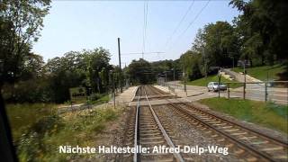 Straßenbahn Ulm Mitfahrt im Combino nach Böfingen [upl. by Lacy265]