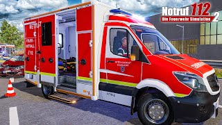 NOTRUF 112 21 Einsatz für den RETTUNGSWAGEN Unfall mit Verletzten  Feuerwehr Simulation 2 [upl. by Bridget]